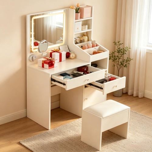 White dressing table - dressing, with