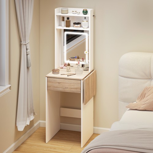 Small vanity desk with mirror - small,