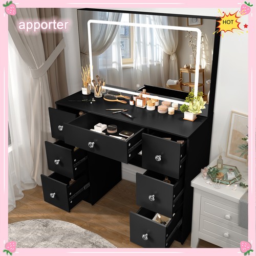 Vanity desk with mirror - vanity,