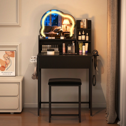 Led lighted dressing table - lighted,