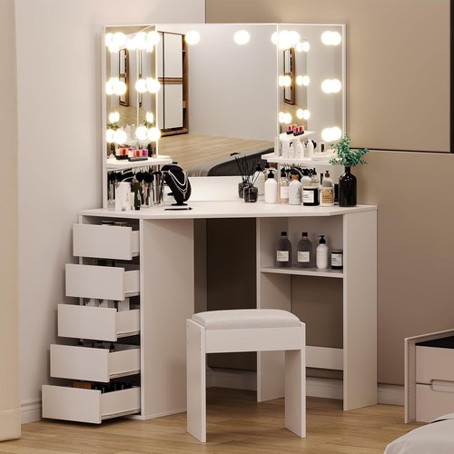 Corner makeup vanity - makeup, dressing