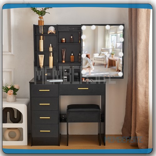 Black dressing table - table, with