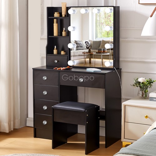 Drawers dressing table black - drawers,