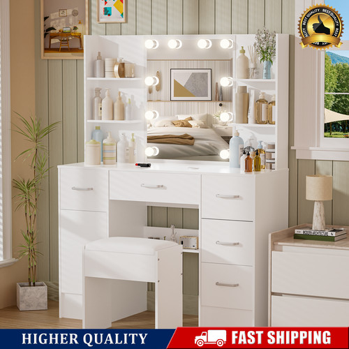 Dressing table with led - table,