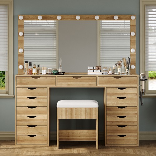 Dressing table with mirror - with,