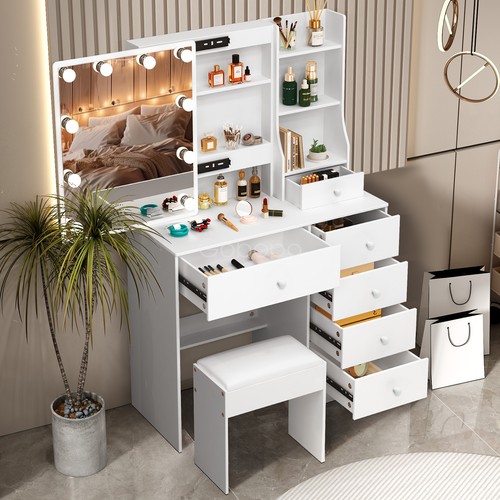 Dressing table with led lights - with,