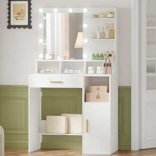 Dressing table with mirror - dressing, and