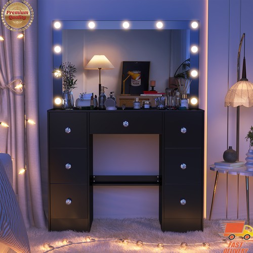 Black dressing table with - dressing,