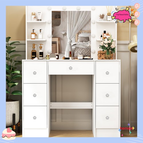 White vanity dressing - white, table