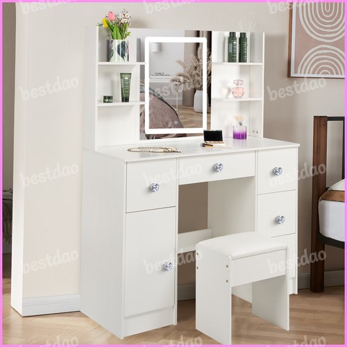 White dressing table - white,