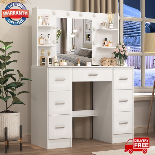 White dressing table with - with, 7