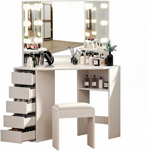 Corner makeup vanity - corner, dressing