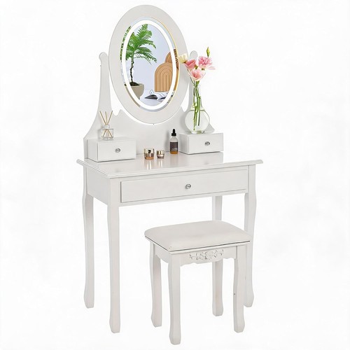 White dressing table - white,
