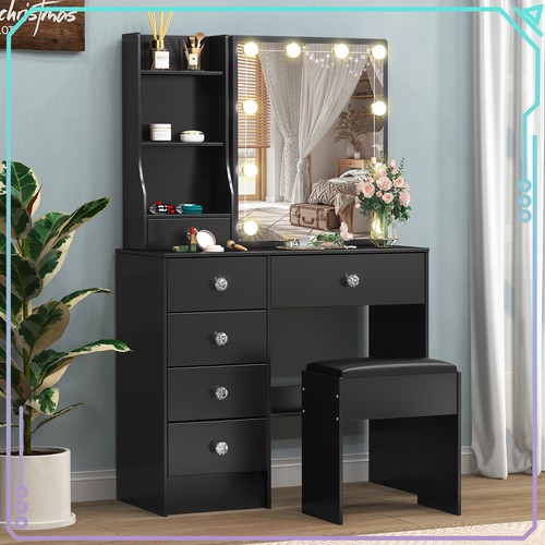 Vanity makeup table set - table,