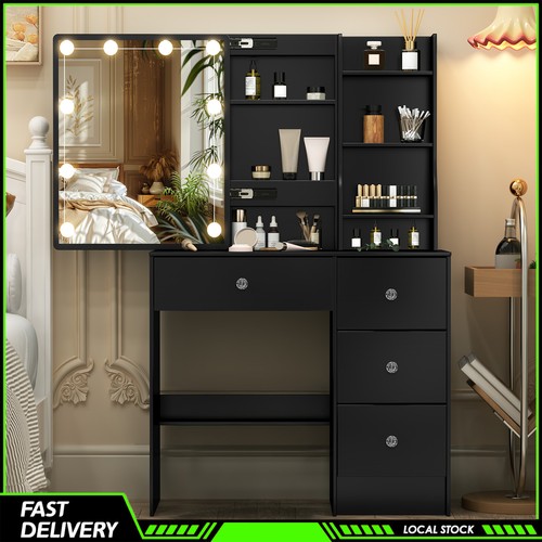 Black dressing table and - black,