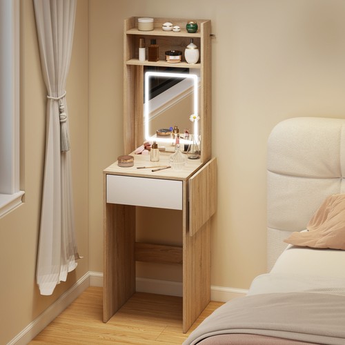 Small vanity desk with - vanity, mirror