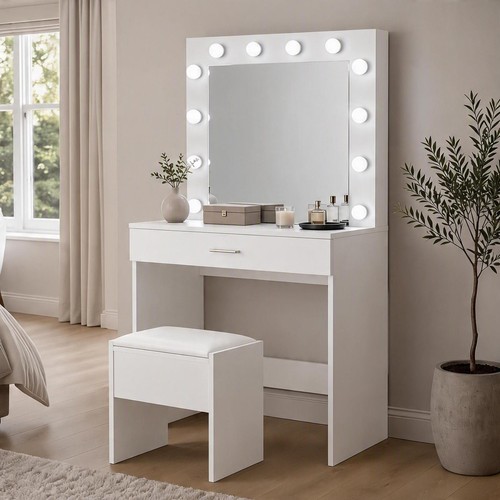 White dressing table - white,