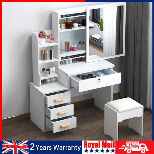 Large vanity desk with - vanity, mirror