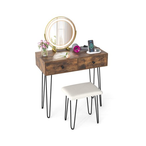 Vanity desk with mirror and - mirror,