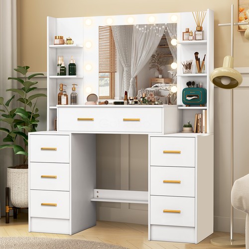 Vanity dressing table with led - dressing,