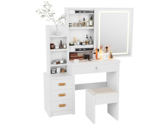 Dressing table with mirror - dressing,