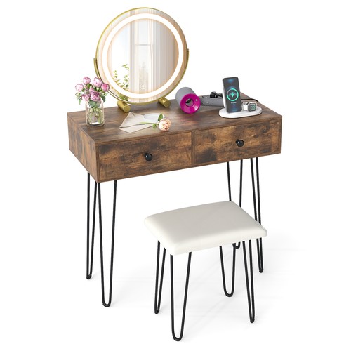 Gymax makeup dressing table - gymax,