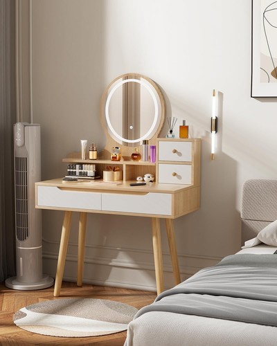Dressing table with round - dressing,