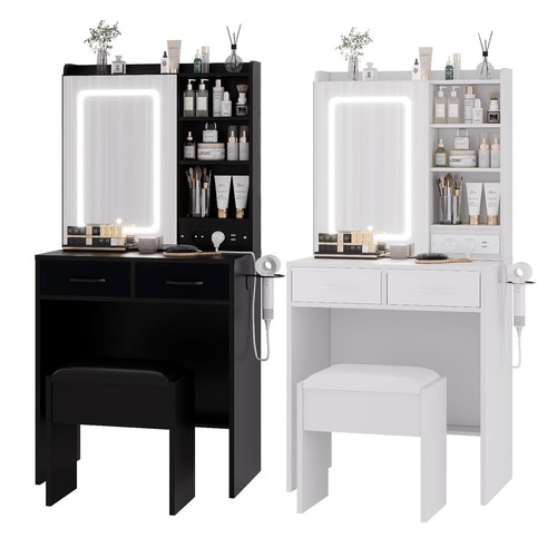 Dressing table with led lights - table,