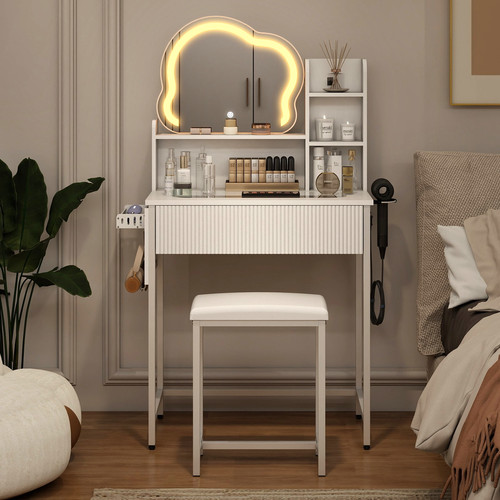 Led lighted dressing table - dressing,