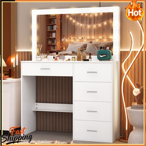 White dressing desk with - desk,