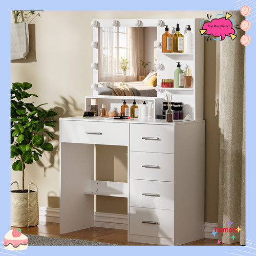 Drawers vanity table set - 5-drawers,