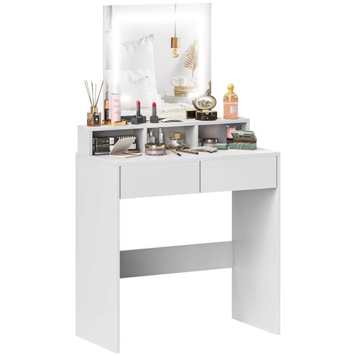 Dressing table with mirror and - with,