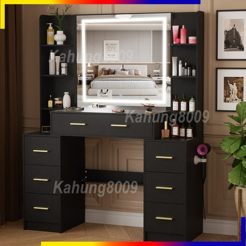 Black dressing desk with - black,