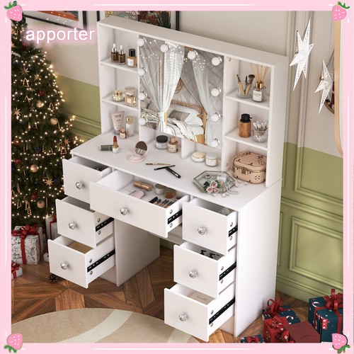 Makeup table with led lighted - makeup,