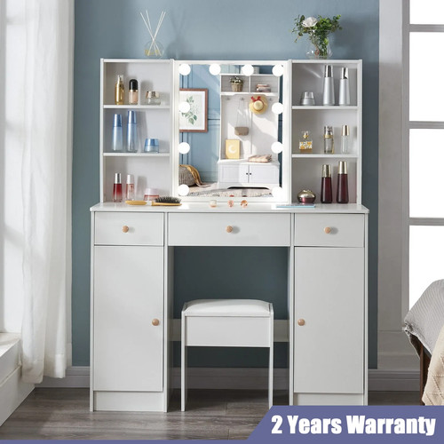 Led dressing table with mirror - dressing,