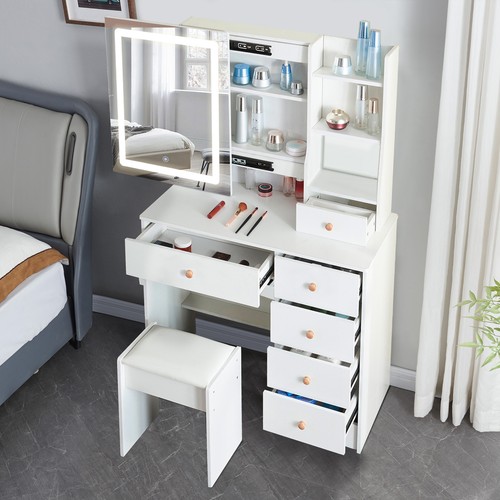 Dressing table with - table, lights