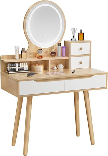 Dressing table with round - dressing,